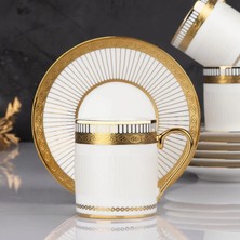 Kosova Gold Detaylı Porselen Kahve Seti 90 cc 6'lı