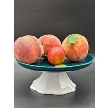 Megg Rengarenk Petrol Yeşili  Ayaklı Meyvelik Sunum Kasesi Kek Standı  Çap 21CM Yükseklik 10 cm