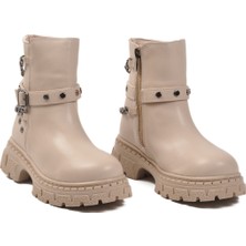 Ayk's Bej Fermuarlı Içi Polarlı Çocuk Bot Dante F