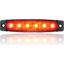  sanel 24v 6 ledli basamak aydınlatma kırmızı