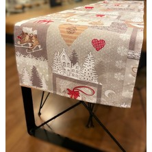 Asya Design Yılbaşı Desenli Yeni Yıl Temalı Pamuklu Runner