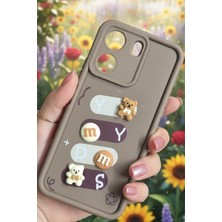 AS Mobile Redmi Note 13C Uyumlu Kılıf Kahverengi Renk Ayıcık Figürlü 3D Kamera Korumalı Darbe Emici Yumuşak Silikon Kapak