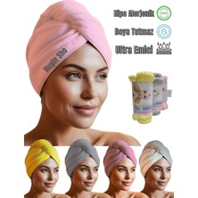 hugin sho Mikrofiber Saç Havlusu Boya Tutmaz Saç Bonesi Maske Havlusu Lastikli Plaj Havlusu