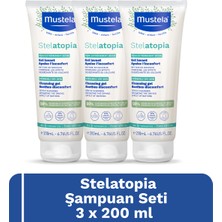 Mustela Stelatopia Çok Kuru ve Atopik Ciltler Nemlendirici Yüz&saç&vücut Şampuan 200 ml 3'lü Set