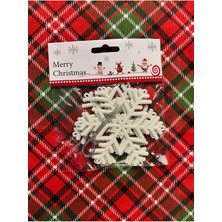 Empressco 3'lü Beyaz Noel Kartonası, 10 Cm, Çam Ağacı Süsleri