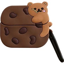 Caseonn Samsung Galaxy Buds 3 Kılıf Karakter Figürlü Cookie Bear