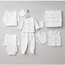 Fisto Detaylı Çiçekli 10 Parça Hastane Çıkış Seti