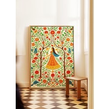 Floral Lady - Tablo Ölçülerinde Çerçevesiz Poster