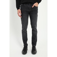 Dufy Siyah Slim Fit Denim Erkek Pantolon