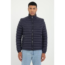 Dufy Lacivert Kapitone Slim Fit Erkek Mont