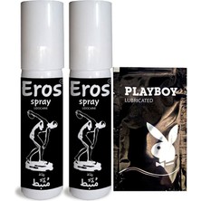 Eros 2 Tane Erkeklere Özel Zaman Stop Spreyi 20 ml  (Black) + Kaydırıcıjel
