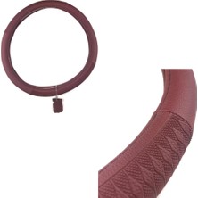 Otovo Premium Kaliteli Direksiyon Kılıfı 38 cm Bordo , Şık ve Dayanıklı