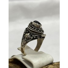 Firuze Gümüş Kapaklı Gümüş Kadın Yüzük