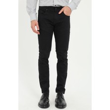 Dufy Siyah   Düz Erkek Pantolon - Slım Fıt