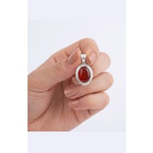 Erer Gümüş Gümüş Akik Taşlı Kolye Ucu