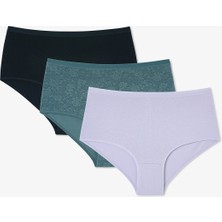 Penti Pure Feel Çiçekli Yüksek Bel 3'lü Slip Külot