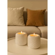 Stonee Decor Dekoratif Mum Kalıbı -Çiçek Saksısı Dekoratif Obje