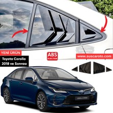 Caralp Toyota Corolla 2018 Sonrası E210 Uyumlu Kelebek Cam Izgarası Kelebek Cam Vizörü Ithal Havalandırma Sağ Sol Takım Parlak Siyah 1.sınıf