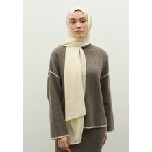 Fresh Scarfs  Monogram Pamuk Floş Jakarlı Şal Tereyağı