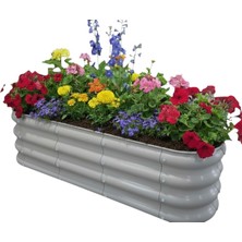 Bahçe Kulesi Modüler Yükseltilmiş Bahçe Yatağı Yükseltilmiş Sebze Yatağı Çiçeklik NO:2V2 (110X34) Gri