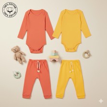 Kiddy Boo 2 Li Premium Set Nakışsız %100 Pamuk 0-3 Ay/24-36 Ay (3 Yaş)Arası Zıbın Çıtçıtlı Body ve Pantolon Takımı Unisex Kız Erkek Bebek ve Çocuk