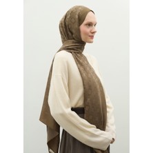 Fresh Scarfs  Oslo Pamuk Floş Jakarlı Şal Toprak