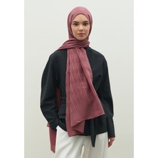 Fresh Scarfs  Nara Pamuk Floş Jakarlı Şal Gülkurusu