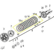 Qj TRX12 Debriyaj Balatası 5li Set