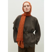 Fresh Scarfs  Oslo Pamuk Floş Jakarlı Şal Tarçın Kabuğu