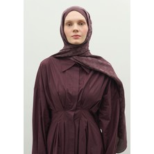 Fresh Scarfs  Oslo Pamuk Floş Jakarlı Şal Mürdüm