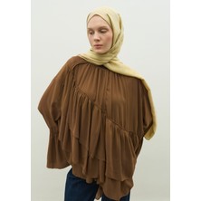 Fresh Scarfs  Oslo Pamuk Floş Jakarlı Şal Kum