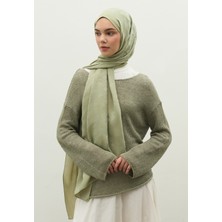 Fresh Scarfs  Oslo Pamuk Floş Jakarlı Şal Mint Yeşili