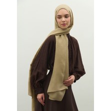 Fresh Scarfs  Monogram Pamuk Floş Jakarlı Şal Vizon