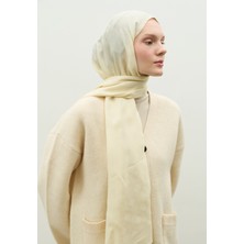 Fresh Scarfs  Oslo Pamuk Floş Jakarlı Şal Tereyağı