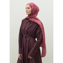 Fresh Scarfs  Nara Pamuk Floş Jakarlı Şal Vıntage Rose