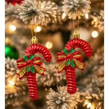 Empressco Renkli Yılbaşı Şeker Bastonları, 4'lü Set, Süsleme ve Dekorasyon Için.