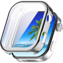 Caseonn Xiaomi Redmi Watch 6 Kılıf Ekran Korumalı 360 Tam Koruma Gümüş