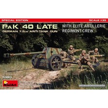 Miniart 53013 1:35 Alman Geç Dönem 7,5 cm Pak 40 Tanksavar Topu ve Elit Topçu Alayı Mürettebatı Ile Özel Baskı