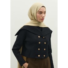 Fresh Scarfs  Monogram Pamuk Floş Jakarlı Şal Kum