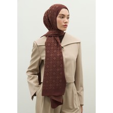 Fresh Scarfs  Oslo Pamuk Floş Jakarlı Şal Ağaç Kabuğu