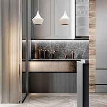 Bamyum Ikili Bombeli Beyaz Sarkıt Sarkıt Lamba Yemek Masası Oturma Odası Mutfak Salon Otel Showroom