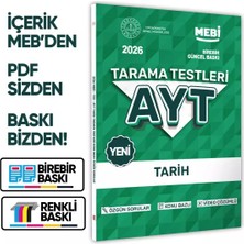 Karakutu Yayınları 2026 Yks-Ayt Mebi-Ogm Tarih Özgün Tarama Testleri Kitabı A4 Boyut Renkli Görsel Baskı Ücreti
