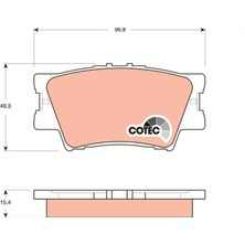 Trw GDB3426 Arka Balata Toyota Rav 4 2.0 2.0VVTİ 2.0d-4d 2.2d-4d 06 >12 > Camry 06-11 0446606210-0446606080-0446606090
