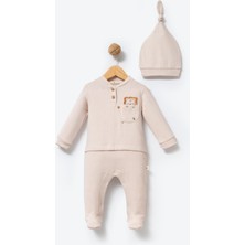 By Bubbles %100 Organik Pamuk Kumaş Baby Jungle Nakışlı Lüx Bebek Tulum