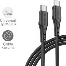 Lucatech Pd Type-C Hızlı Şarj Kablosu Siyah — iPad 10 / Xiaomi Pad 6 / Samsung Tab S8+ / Huawei Matepad 10.4 (Koruma)