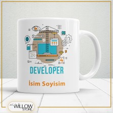 Willow Store Developer 3 Temalı Porselen Kupa Bardak,hediyelik,yüksek Kalite,meslekler Temalı