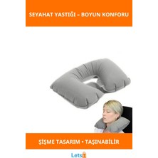Letsii Ergonomik Şişme Seyahat Yastığı Boyunluk