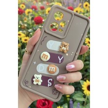 As Mobile Redmi Note 12 Pro 5g Uyumlu Kılıf Kahverengi Renk Ayıcık Figürlü 3D Kamera Korumalı Darbe Emici Yumuşak Silikon Kapak