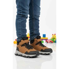 Ayakmod Taba Gri Cırtlı Kaymaz Unisex Cırtlı Çocuk Bot Doruk P