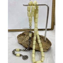 Firuze Gümüş Damla Kehribar Usta Işi Tespih